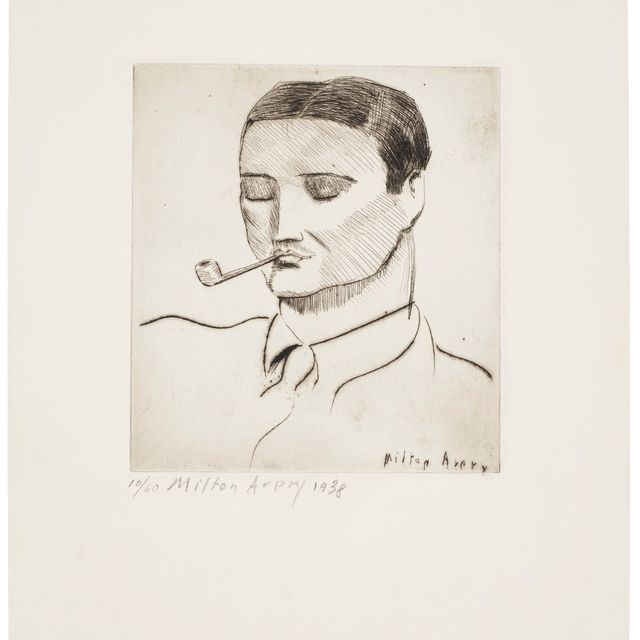 Milton Avery — Мужчина с трубкой