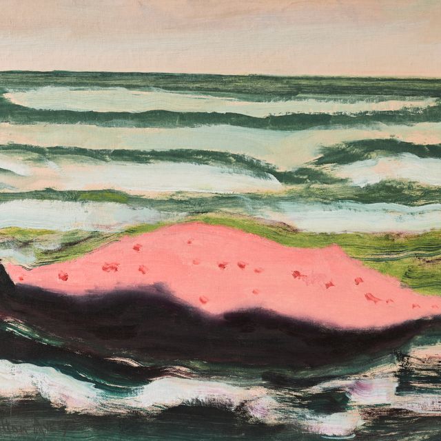 Milton Avery — Розовый остров, Белые волны