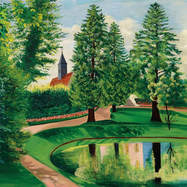 Moise Kisling — Парк и бассейн замка Гресси