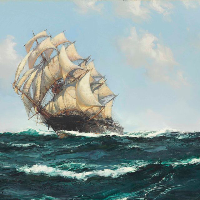 Montague Dawson — Игра в боулинг - "Великолепная молния"