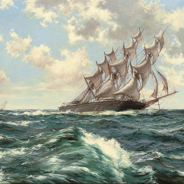 Montague Dawson — Гоночные крылья: Чайные клипперы, раскачивающиеся на океанском ветру