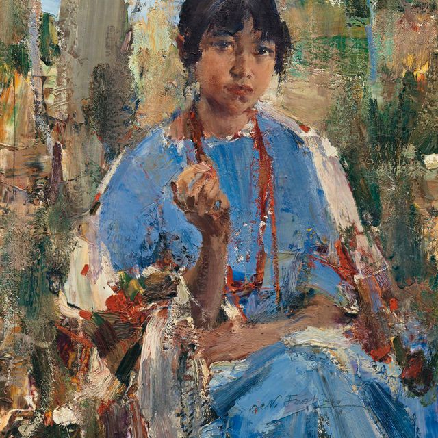 Nicolai Fechin — Индианка в голубом платье