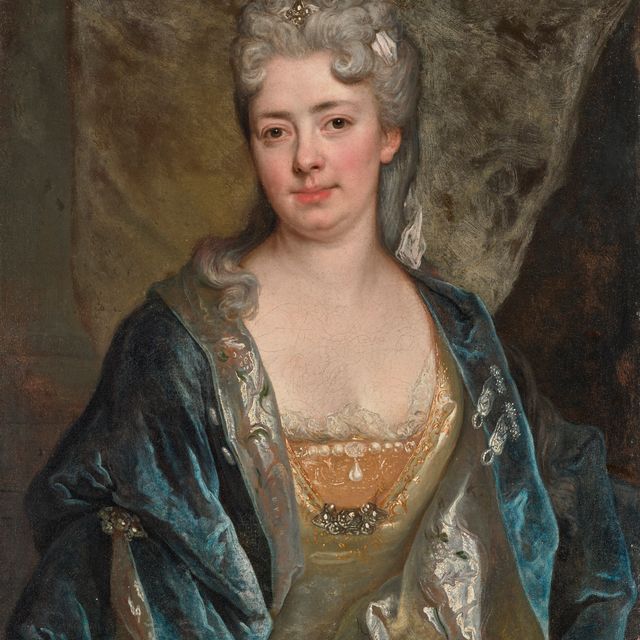 Nicolas de Largillierre — Портрет молодой женщины в белом костюме