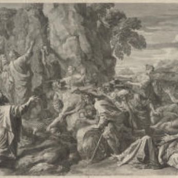 Nicolas Poussin — Моисей, ударяющийся о скалу , автор Клаудия Стелла