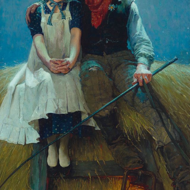 Norman Rockwell — Харвест Мун (Молодые влюбленные на стогу сена)
