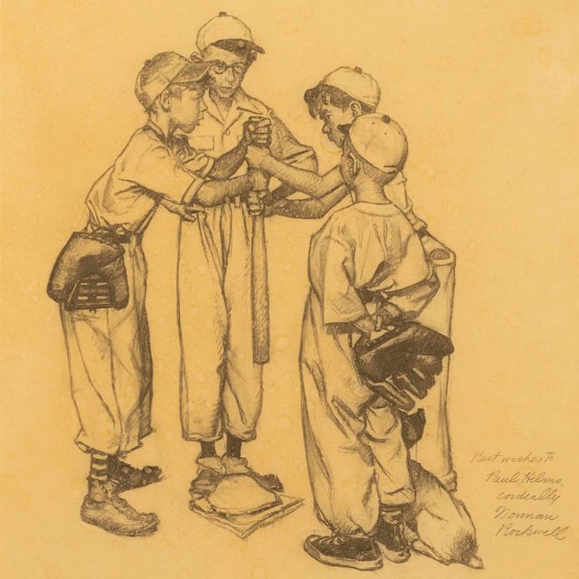 Norman Rockwell — Выбор (Четверо спортивных мальчиков: Бейсбол) - Учеба