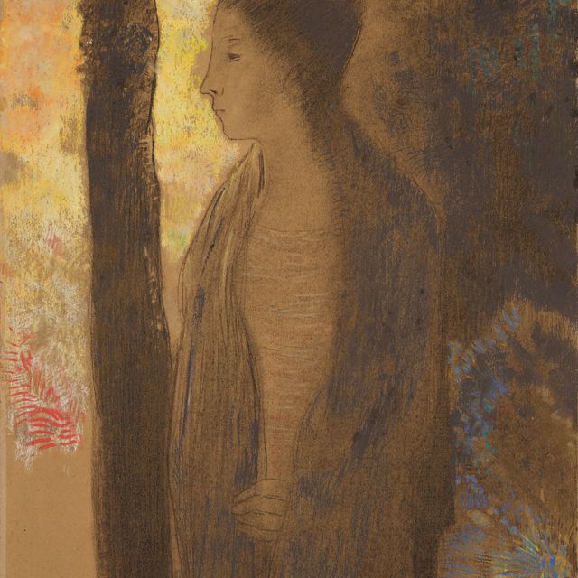 Odilon Redon — Фигура, отклоняющаяся от дерева
