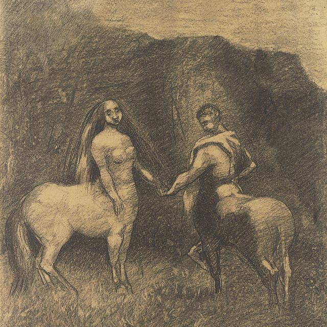Odilon Redon — Центавр и Центаврианка
