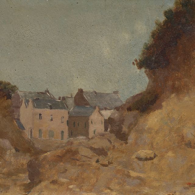 Odilon Redon — Деревня данс-ле-Бас-Пиренеи