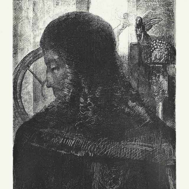 Odilon Redon — Старый кавалер, из "Альбома великих людей" (Меллерио, 158)