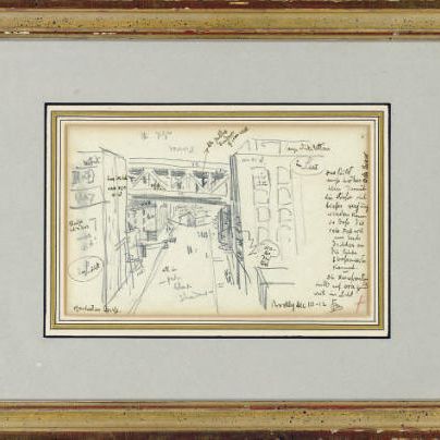 Oscar Florianus Bluemner — Эскиз Манхэттенского моста
