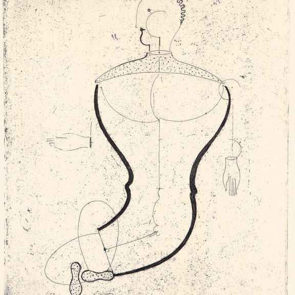 Oskar Schlemmer — Абстрактный рисунок, некоторые ссылки (рисунки), из Музея государственного баухауза (Grohmann R 1; Weber 6.7)