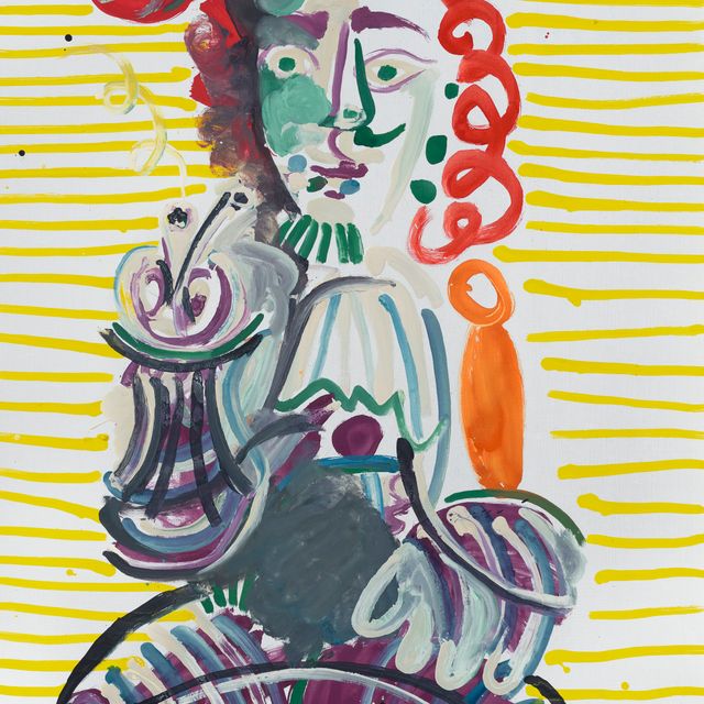 Pablo Picasso — Мужчина с трубкой в руках