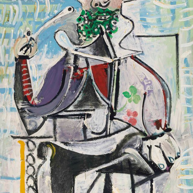 Pablo Picasso — Мужчина с трубкой в руке