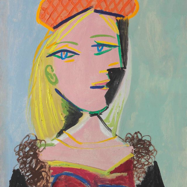 Pablo Picasso — Женщина в оранжевом платье и на холодке (Мария-Тереза)