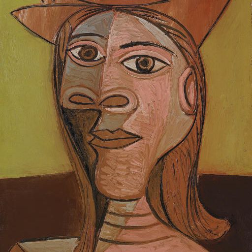 Pablo Picasso — Женщина в головной убор