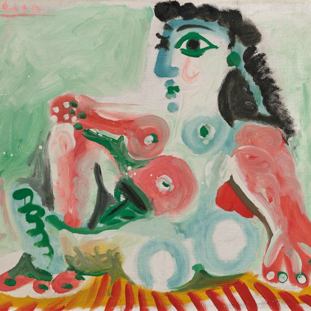 Pablo Picasso — Nu Ассис сюр цапиш ООН Рэй é