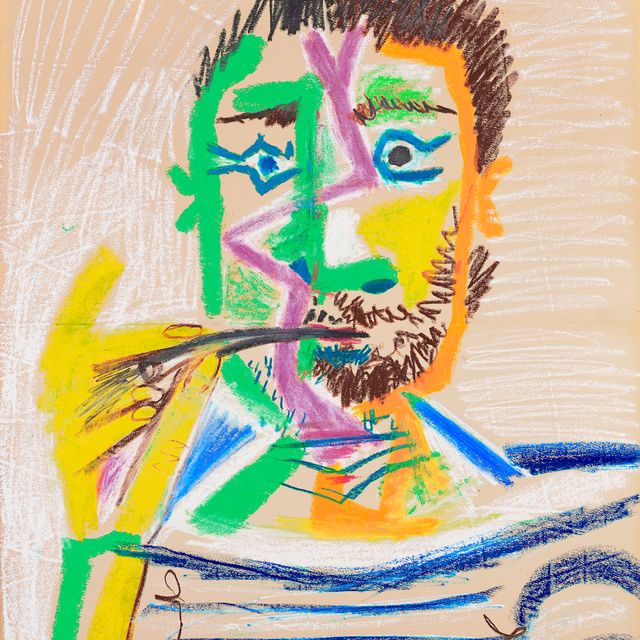 Pablo Picasso — Бюст человека с сигаретой
