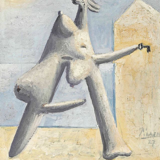 Pablo Picasso — Композиция (рисунок женщины на пляже)