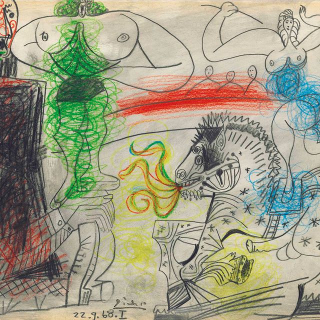 Pablo Picasso — Сцена в цирке