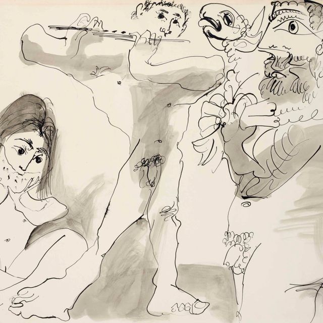Pablo Picasso — Мужчина без одежды, мастер пастилы и флейтист