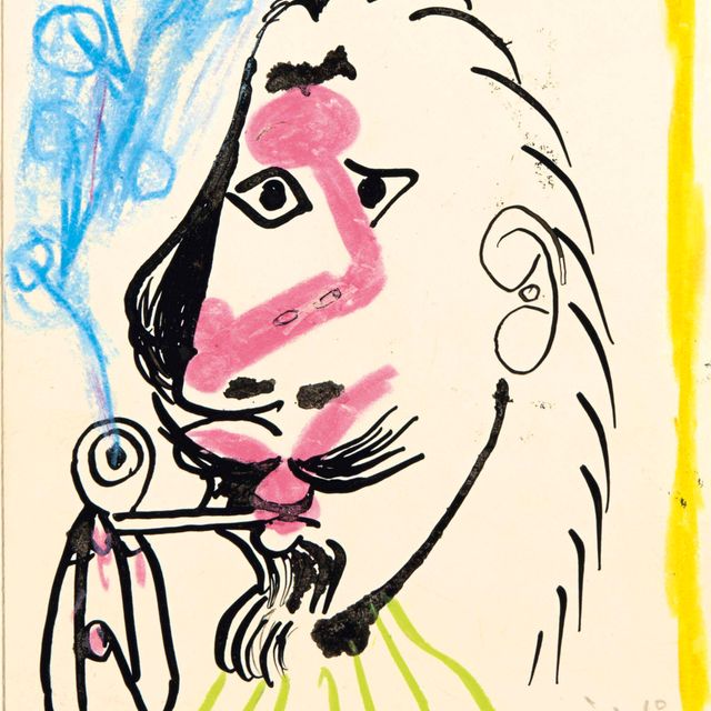 Pablo Picasso — Тет-а-тет с человеком за трубкой