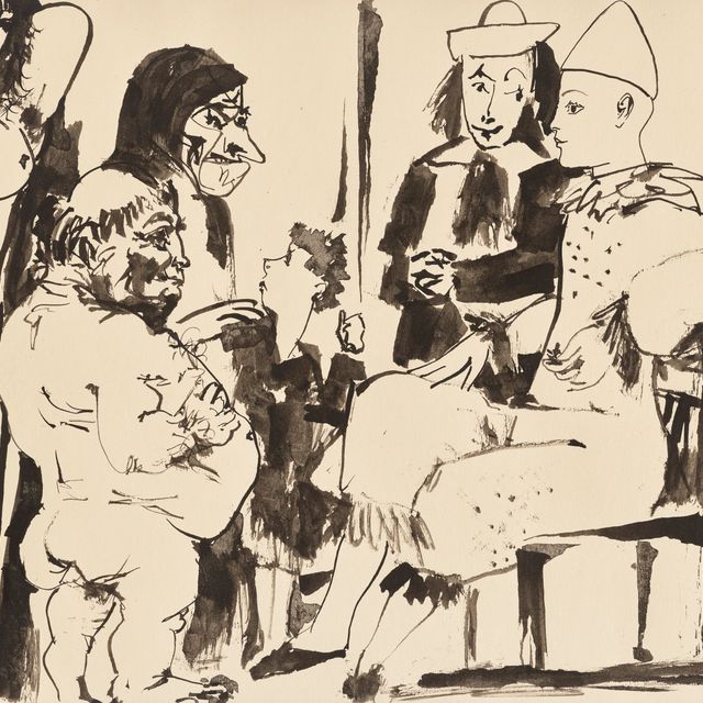 Pablo Picasso — Танец в ложе клоуна