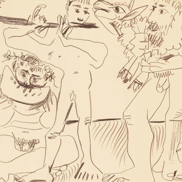 Pablo Picasso — Мужчина без одежды, мастер пастилы и флейтист