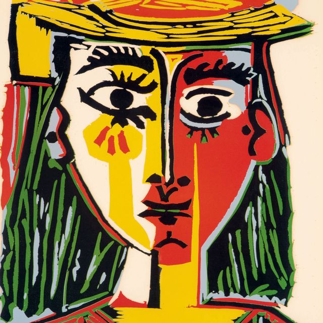 Pablo Picasso — Бюст женщины на голове (Блох 1072; Баер 1318)