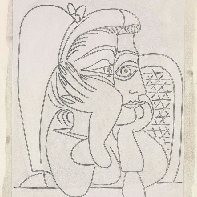 Pablo Picasso — Портрет Жаклин в костюме (ср. Б. 922; Б.А. 1240С)