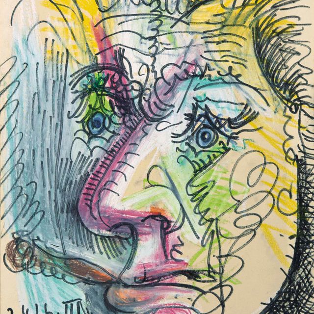 Pablo Picasso — Портрет Эдуарда Пиньона с сигарой
