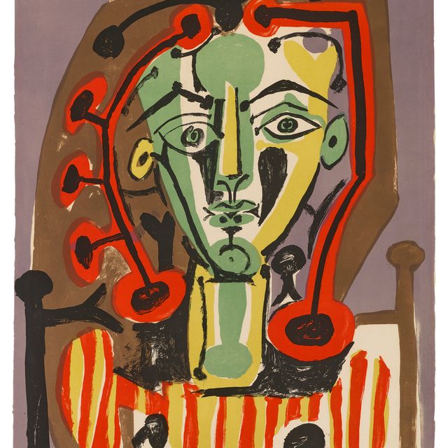 Pablo Picasso — Рисунок на корсаже райе