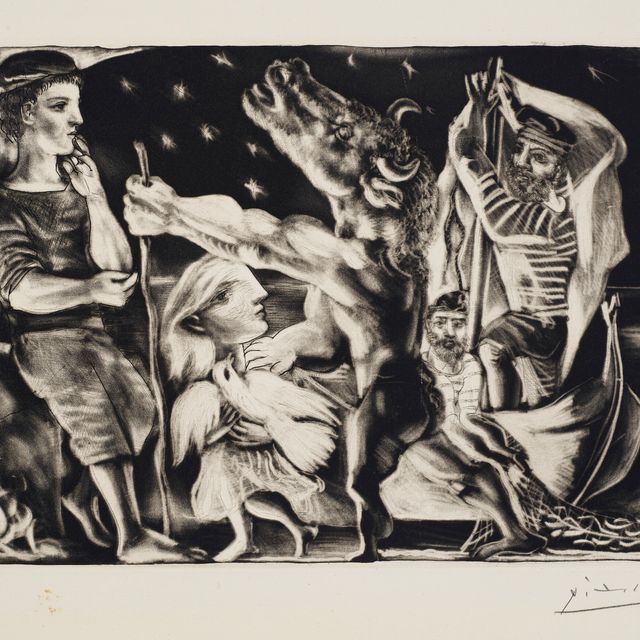Pablo Picasso — Минотавр - путеводитель по ночной жизни, из "Люкса Воллара"