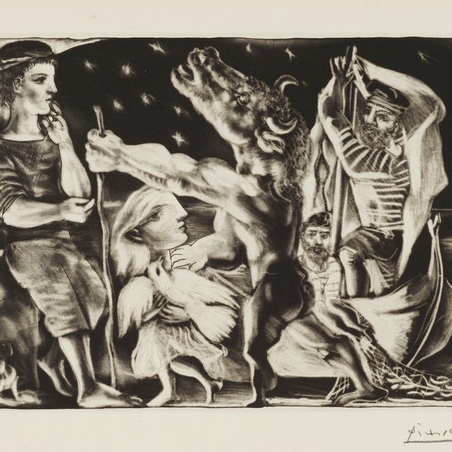 Pablo Picasso — Минотавр - путеводитель по ночной жизни, из "Люкса Воллара"