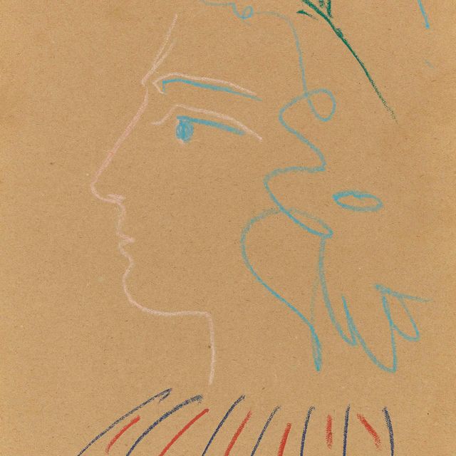 Pablo Picasso — Тет-а-тет с женщиной, профиль