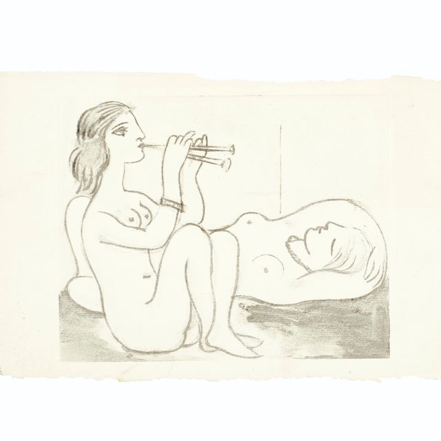 Pablo Picasso — Флейтистка и сонница IX