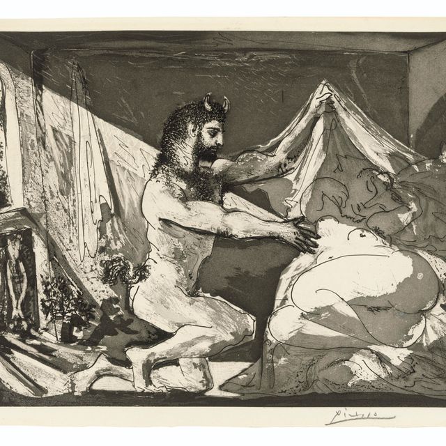 Pablo Picasso — Девственный фавн и женщина, от: La Suite Vollard