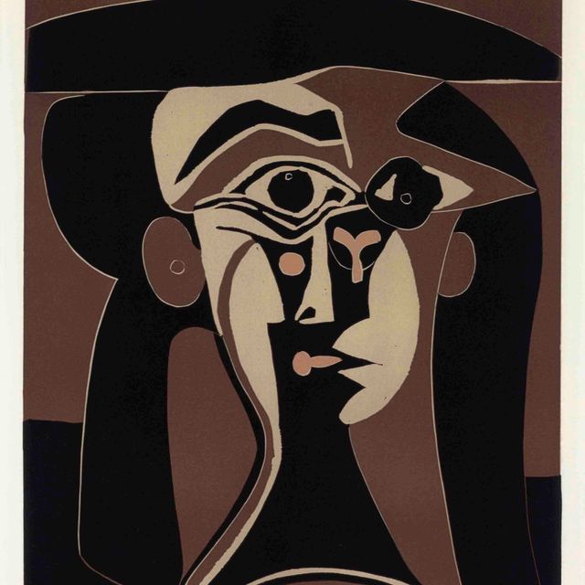 Pablo Picasso — Тет-а-тет с женщиной (р. 1028; Ba. 1311)