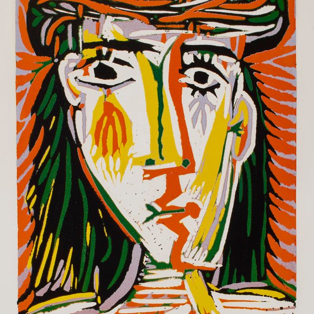 Pablo Picasso — Жаклин в головной убор с парусом