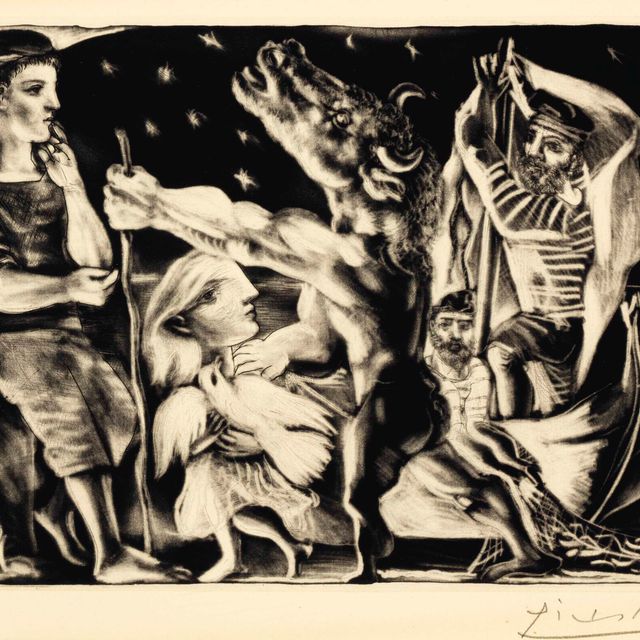 Pablo Picasso — Минотавр - путеводитель по ночной жизни, из "Люкса Воллара"