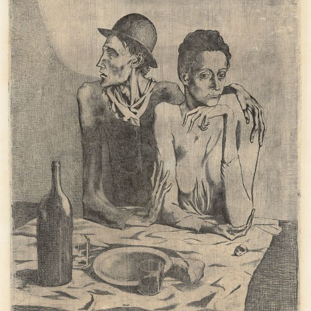 Pablo Picasso — Скромный обед, от: La Suite des Saltimbanques