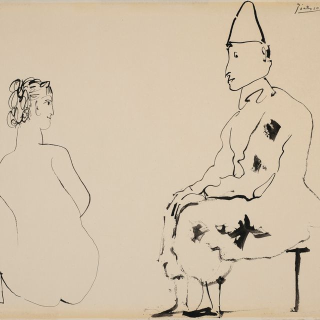 Pablo Picasso — Клоун и женщина