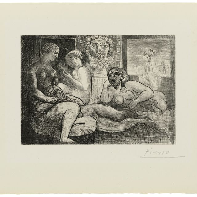Pablo Picasso — "Четыре новые женщины и их скульптура наедине", автор: Ла Сюит Воллар