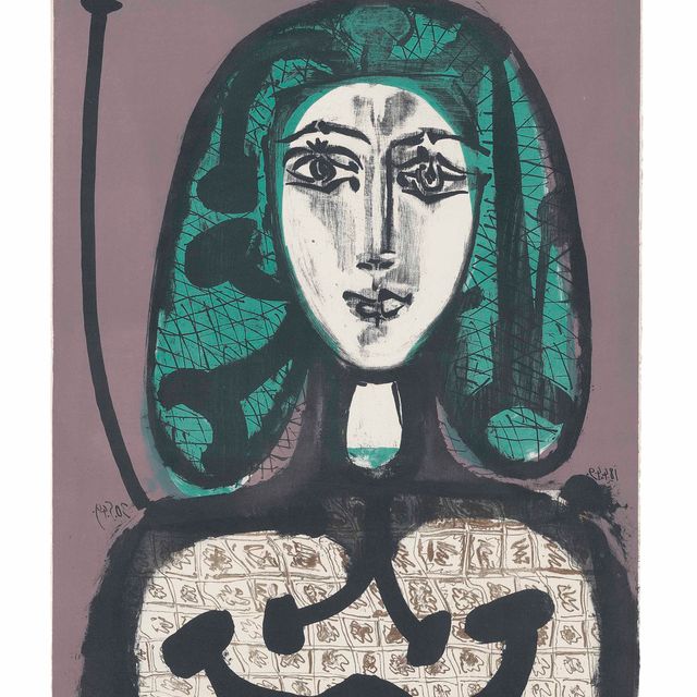 Pablo Picasso — По-женски, по-домашнему (Женщина в черном платье)