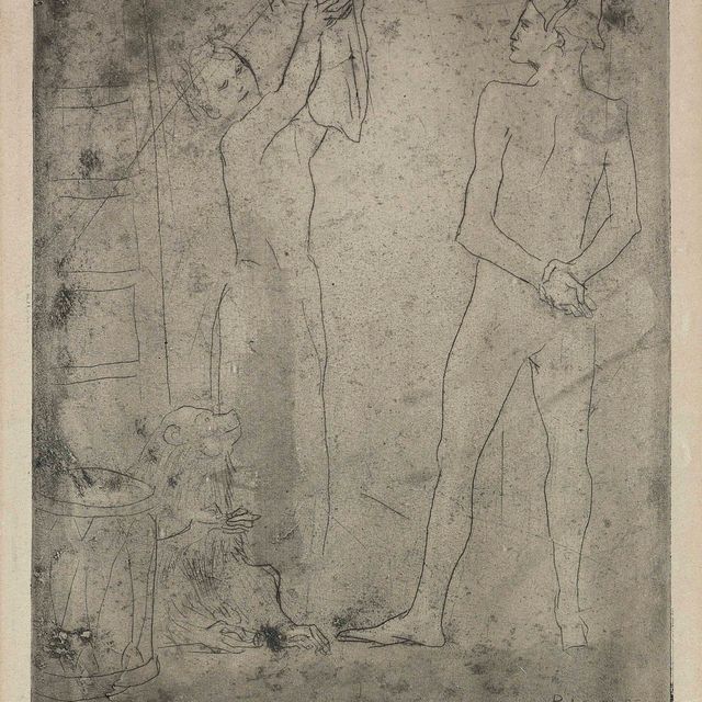Pablo Picasso — "Семья сальтимбанковских макак", от: La Suite des Saltimbanques (B. 11; B. 13a)