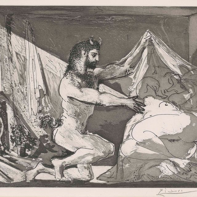 Pablo Picasso — Девственный фавн и женщина, от: La Suite Vollard