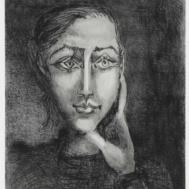 Pablo Picasso — Франсуаза сюр Фон Гри (B. 681; M. 195)