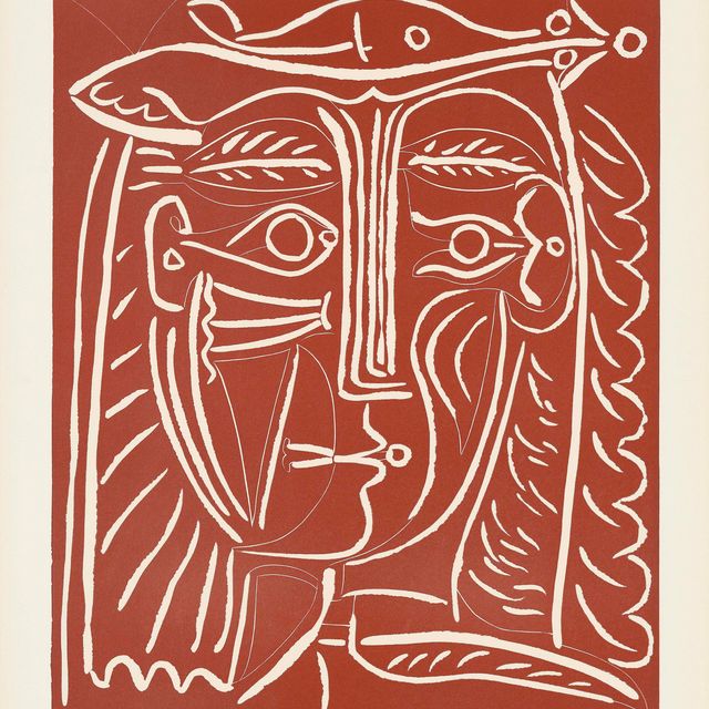 Pablo Picasso — Тет-а-тет с женщиной во главе (Ba. 1284)