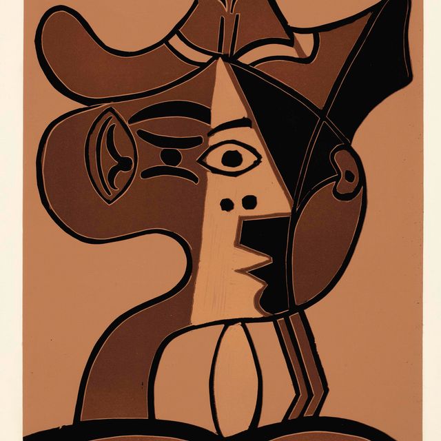 Pablo Picasso — Большой тет с женщиной во главе (р. 1078; Б. 1293)