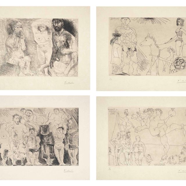 Pablo Picasso — Эль Энтьерро дель Конде де Оргас (р. 1465-1477; Б.А. 1377-1391; Книги Крамера, 146)